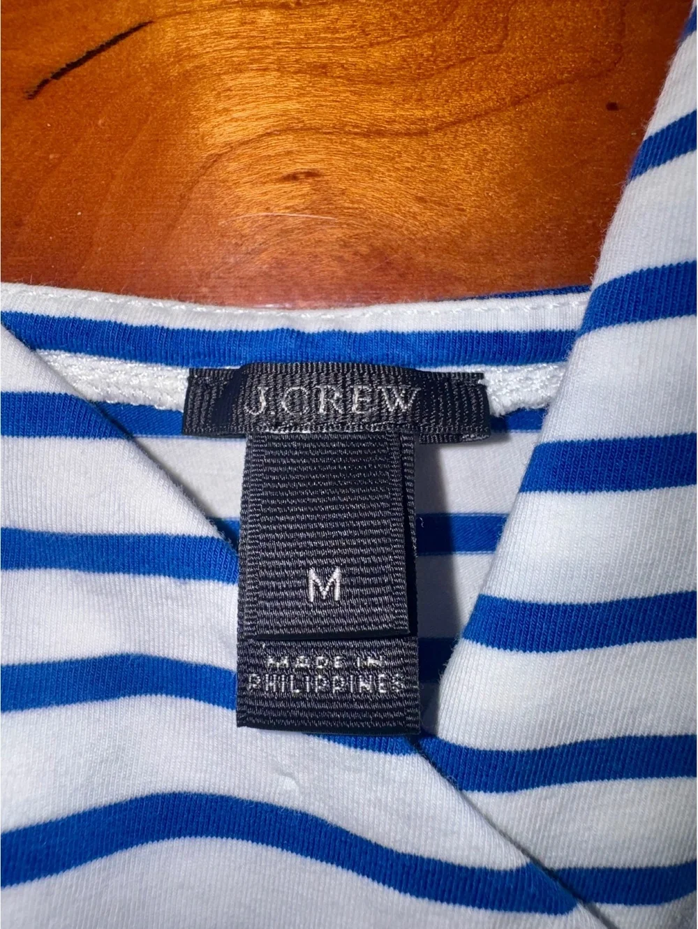 J.Crew Women's Medium Striped One-Piece Bodysuit with Blue and White Stripes